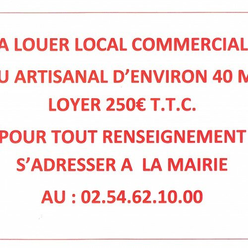 LOCAL COMMERCIAL OU ARTISANAL A LOUER